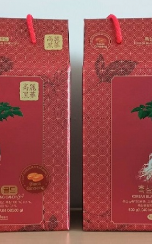 Kẹo hắc sâm Hàn Quốc Gold KGS 500g (Hộp quà)